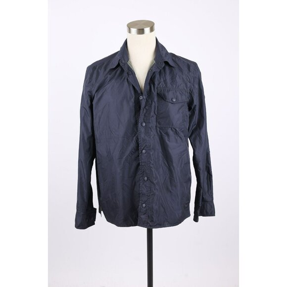 $1,490 Moncler Camicia Reversible Windbreaker Jacket SZ 2 Navy/Green MINT - Picture 1 of 16